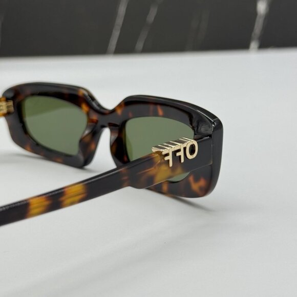 NEW OFF-WHITE OERI13C RENTON 6055 SUNGLASSES WOMEN OVAL HAVANA EYEWEAR - Picture 6 of 11